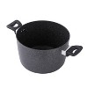 Lorren Home Trends Granite-Style Cooking Pot with Glass Lid, Dark Grey Speckled, 5 Quart, Non-Stick Stock Pot for Kitchen, Stovetop - 3 of 4