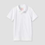 Boys' Adaptive Short Sleeve Polo Shirt - Cat & Jack™ White