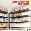 Wire Shelving Unit 2640LBS Capacity, 73"H x 59"W 4-Tier Metal Storage Rack with Wheels, Adjustable Garage Shelves - 4 of 4
