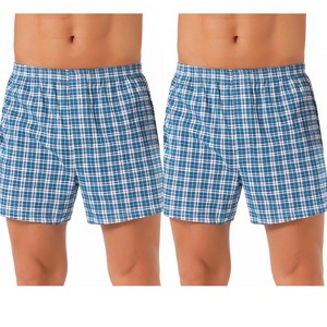 INSPIRE CHIC Men's 2 Pack Classic Elastic Waistband Plaid Pattern Boxer Shorts - 1 of 4