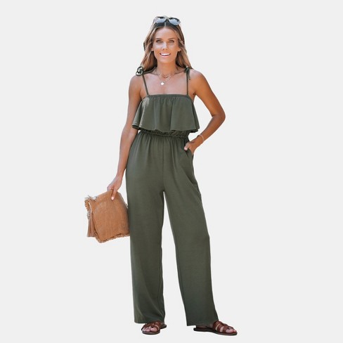 Women's V-neck Cami Jogger Jumpsuit - Cupshe : Target