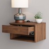 Nathan James Set of 2 Jackson Floating Nightstands Walnut - 2 of 4