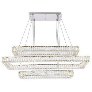 Elegant Lighting Monroe 3 - Light Pendant in  Chrome - 1 of 4