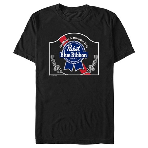 Men's Pabst Vintage Sign Logo T-shirt - Black - Large : Target