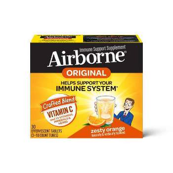 Airborne Immune Support Supplement Dissolving Tablets - Zesty Orange