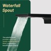 Cobbe Wall-Mounted Faucet Single Handle with Waterfall Spout 2-Hole Installation Bathroom Sink Faucet Matte Black - 4 of 4