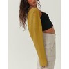 MISSKY Shurgs for Women Bolero Long Batwing Sleeve Sweaters Open Front Casual Knitted Sweaters - 4 of 4