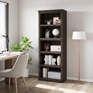 Jojoka Book Shelf, Farmhouse Book Case,Shelf with Storage, Wooden Bookshelves for Living Room, Home Office - 1 of 4