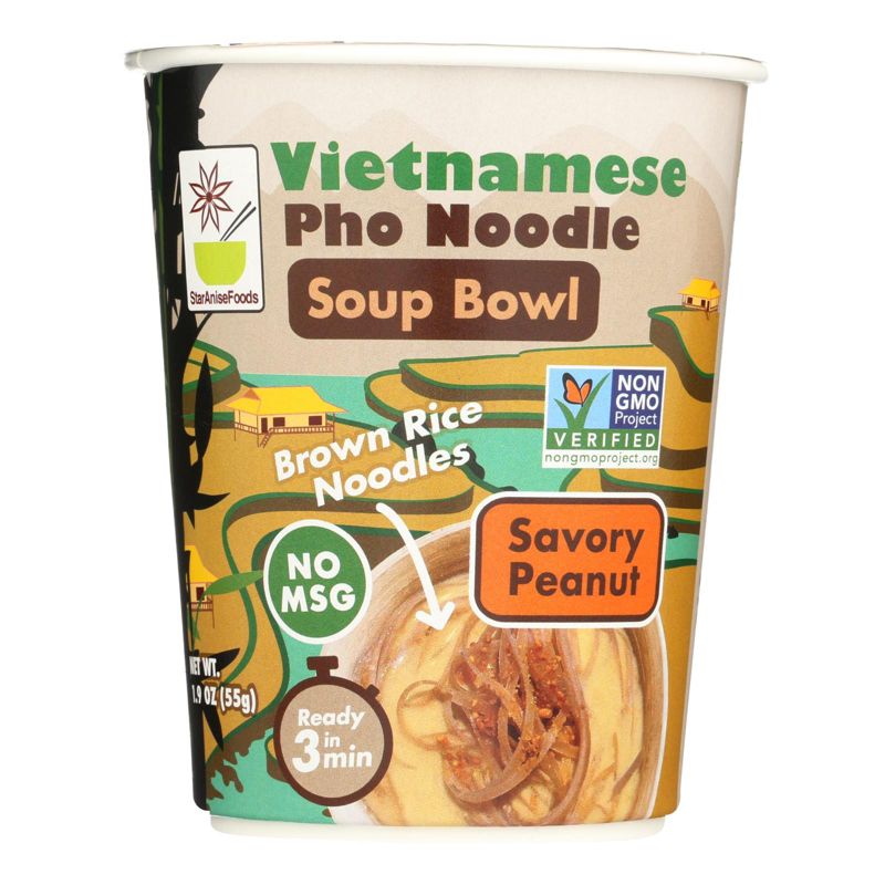 Star Anise Foods Vietnamese Savory Peanut Pho Noodle Soup Bowl - Case of 6/1.9 oz, 2 of 7