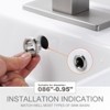 WOWOW 1.2 in. ABS Sink Basin Trim Overflow Cover Insert in Hole Round Caps in Brushed Nickel - 2 of 3