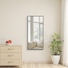Lirago 47" x 22" Rectangle Hanging Bathroom Mirror with Black Scratch-Resistant Aluminum Alloy Frame - 2 of 3