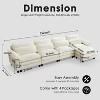 TiramisuBest 113" Cloud Couch Sectional Sofa, L Shape Chenille Couch with Reversible Ottoman,USB Charging,Dual Cushions,Modern Sofa,Dark Grey - 2 of 4