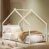 Bellemave Twin Size Montessori Floor Bed Frame  Montessori Bed with Headboard and Footboard,  Easy Assemble, White - 3 of 3