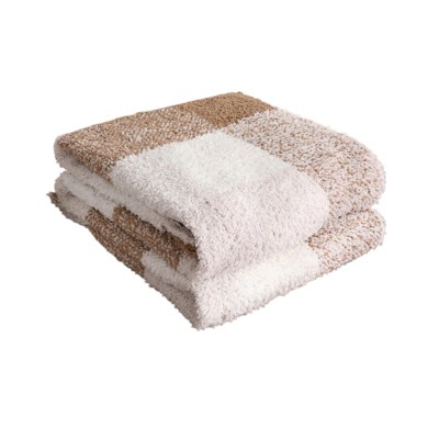 Kate Aurora Country Farmhouse Chic Ultra Soft Chenille Buffalo Check Plaid Throw Blanket - 50" x 60"