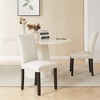 VECELO Upholstered Dining Chairs Set of 2/4/6 Modern Fabric/PU Leather Kitchen Chairs High Back Modern Dining Chairs Brown/Beige/Green - 2 of 4