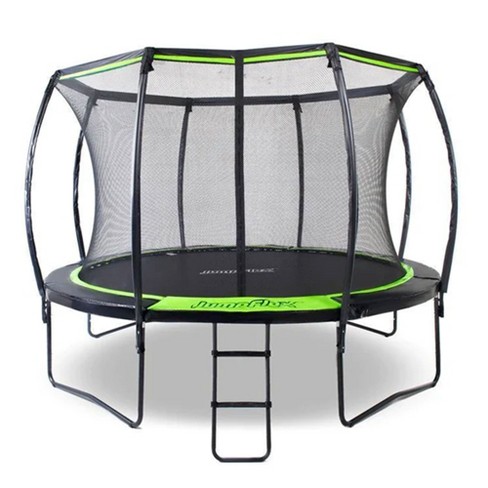 media Verwacht het gips Jumpflex Flex120 12 Foot Trampoline For Outdoors With Full Net Enclosure  And Ladder, Max Weight Of 550 Pounds, Made With High Tensile Springs, Black  : Target