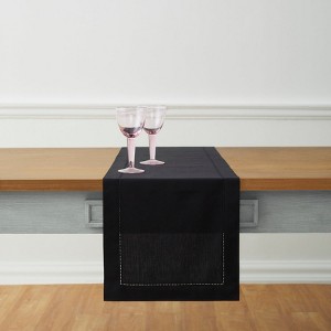 Solino Home Cotton and Linen Hemstitch Table Runner - 1 of 4