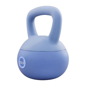 Fitvids Soft Kettlebell Ergonomic Grip, Iron & Sand Filled, 20 Pounds, Blue - 1 of 4