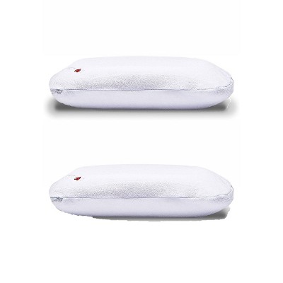 I Love Pillow Ergonomic Head Neck Contour Sleeping Pillow with Memory Foam Core and Removable Machine Wash Cover, Queen Sized, White (2 Pack)