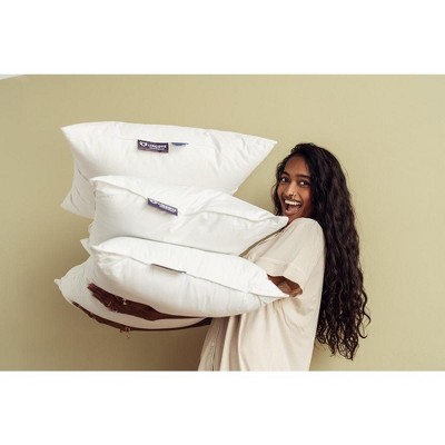 Lincove Cloud White Down Luxury Sleeping Pillow with Cotton Shell