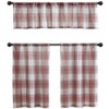 Kate Aurora Tis The Season 100% Cotton Christmas Plaid Tartan Rod Pocket Cafe Kitchen Curtain Tier & Valance Set - image 2 of 3