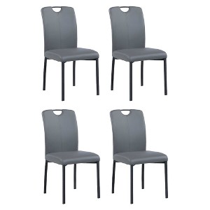 Chintaly,Contemporary Handle Back Side Chair with Metal Legs - 4 Per Box - 1 of 4