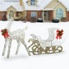 48" Prelit White Sisal Reindeer and Sleigh - National Tree Company - 2 of 4