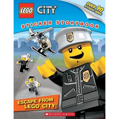 Escape from Lego City! (Lego City: Sticker Storybook) - by  Wade Wallace (Paperback)