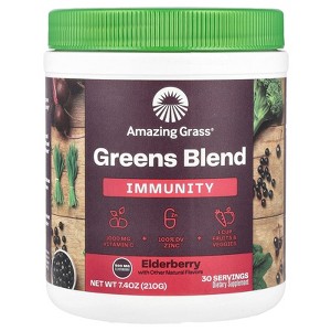 Amazing Grass Greens Blend, Immunity, Elderberry , 7.4 oz (210 g) - 1 of 2