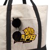 University Of Arkansas Primary Logo Canvas Tote Bag With External Pocket, Reusable Shoulder Bag for Shopping, School, Beach - 2 of 4