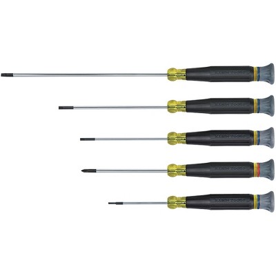 Klein Tools 85614 5-Piece Slotted and Phillips Precision Electronic Screwdriver Set