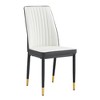 GlasFlength Indoor Dining Chairs Modern Dining Place with Comfortable Support for Dining Room or Kitchen, White,16.7”*17”*36.4" - 4 of 4