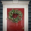 28" Prelit Mixed Branch Christmas Wreath with Pinecones, Holly and Berries Warm White Lights - National Tree Company - 2 of 3