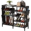 MaseiKar 5-Tier Free Standing Shoe Rack with Side Pockets, Entryway Shoe Organizer Shelf for Closet, Holds 15-18 Pairs, Boots Heels Storage - 4 of 4