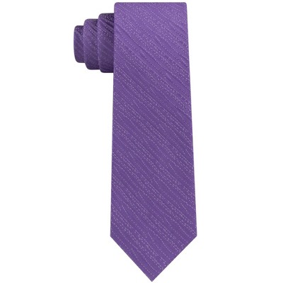 Calvin Klein Mens Infinite Ripple Self-tied Necktie, Purple, One Size