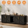 Cat Litter Box Enclosure,Hidden Litter Box Furniture for 2 Cats, Wooden Litter Box Enclosure Furniture,Side End Table, TV Stand - 4 of 4