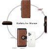 BEAFUP Women's Wallet,Vintage PU Leather Wallet RFID Blocking Large Capacity Credit Card with Zipper Coin Pocket and ID Window - 3 of 4