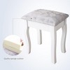 DOMETOUR Vanity Table Set with 4 Drawer, Makeup Dressing Table w/Cushioned Stool, Girls Women Bedroom Furniture Set Oval Mirror - 4 of 4