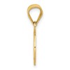 Black Bow Jewelry 14k Yellow Gold & Enamel, Black & White Flat Soccer Ball Pendant, 12mm - 2 of 4