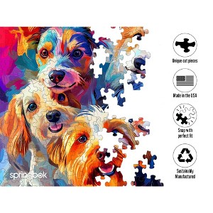 Springbok Puppy Rainbow 500pc Jigsaw Puzzle - 1 of 4