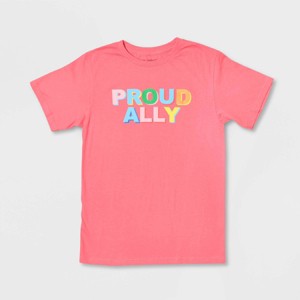 Pride Adult Short Sleeve 'Proud Ally' T-Shirt - Pink - 1 of 2