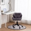 CAVINAS Eldon Diamond Tufted Adjustable Swivel Office Chair, Velvet Swivel Office Chair, Home Office Desk Chairs, Adjustable Swivel Task Chair - 2 of 4