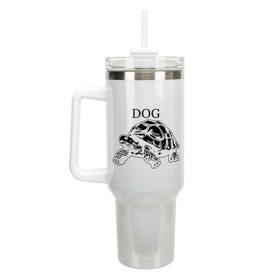 100 North Turtle Dog Elden Meme Ring Video Game Wrap-Around 40 Oz. Stainless Steel Water Bottle Coffee Mug, Spill & Leak Resistant, Travel Tumbler