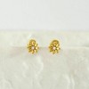 Girls' Puffed Blossom Screw Back Gold Plated Sterling Silver Earrings - In Season Jewelry - 4 of 4