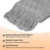 Catalonia Knitted Throw Blanket for Couch, Decorative Blanket with Fringe, Acrylic Leisure Blanket for Bed, Sofa, Living Room - image 3 of 4