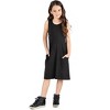 24seven Comfort Apparel Girls Sleeveless Pocket Swing Dress - 2 of 4