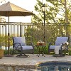 Kinger Home Swivel Patio Chairs, Rattan Wicker Outdoor Swivel Chairs with Thick Removable Cushion, All Weather Rust Free Patio Dining Chairs - image 2 of 4