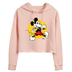 Women's - Disney - Mickey & Friends Cropped Graphic Hoodie - 1 of 3