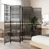 vidaXL Room Divider 6 Panels - Black Poly Rattan Privacy Screen for Indoors/Outdoors - 115.7"x78.7" - Foldable and Durable - 3 of 4