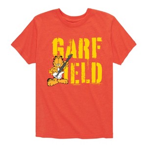 Boys' - Garfield - Grunge Short Sleeve Graphic T-Shirt - 1 of 4